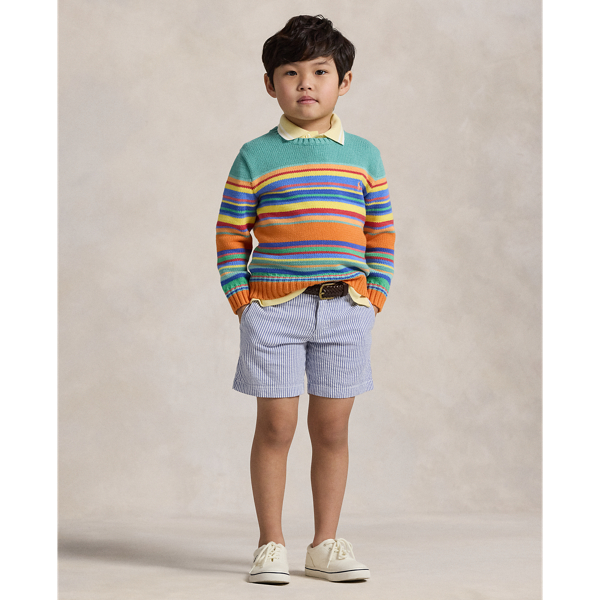 Stretch Cotton Seersucker Short BOYS 1.5–6 YEARS 1