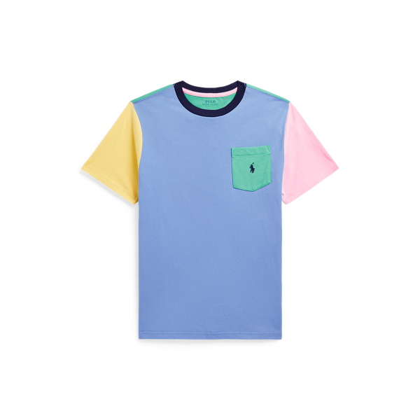 Colour-Blocked Cotton Pocket Tee