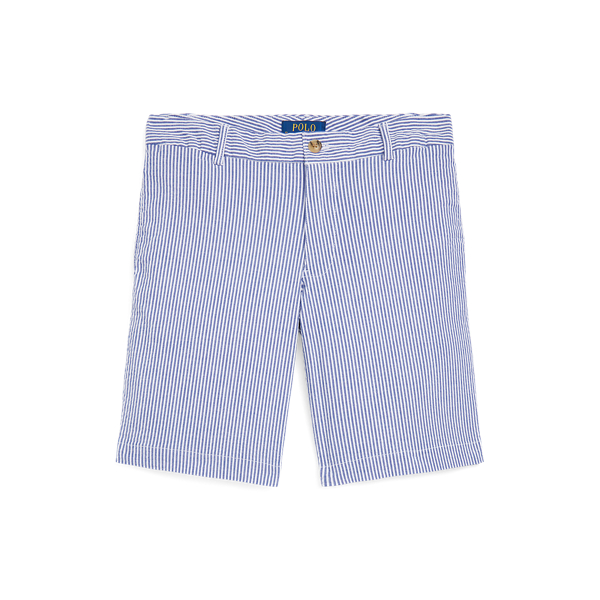 Stretch Cotton Seersucker Short