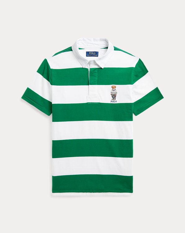 Polo Bear Striped Cotton Rugby Shirt