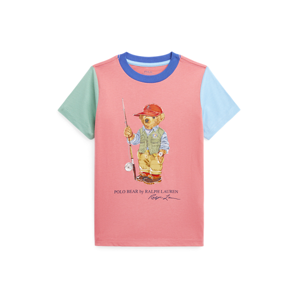 T-shirt Polo Bear com blocos de cores para rapazes | Ralph Lauren® PT