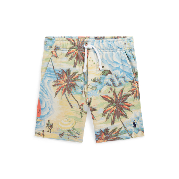 Tropical-Print Spa Terry Short