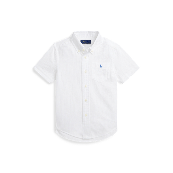 Cotton Seersucker Short-Sleeve Shirt Boys 2-7 1