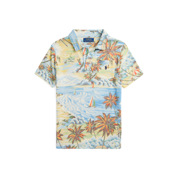 Tropical Print Spa Terry Polo Shirt Ralph Lauren
