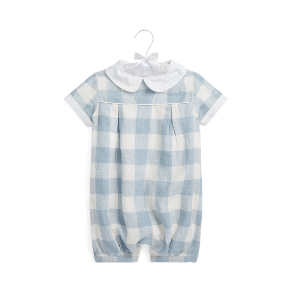 Gingham Linen Bubble Shortall