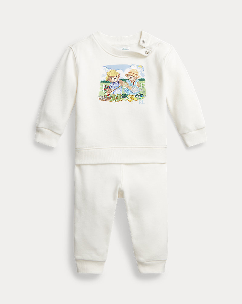 Fleece sweatshirt en broek met Polo Bear Babyjongen 1