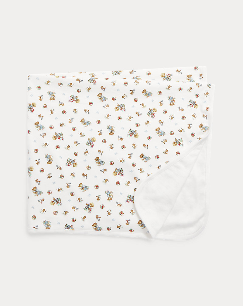 Polo Bear Cotton Interlock Blanket Baby Boy 1