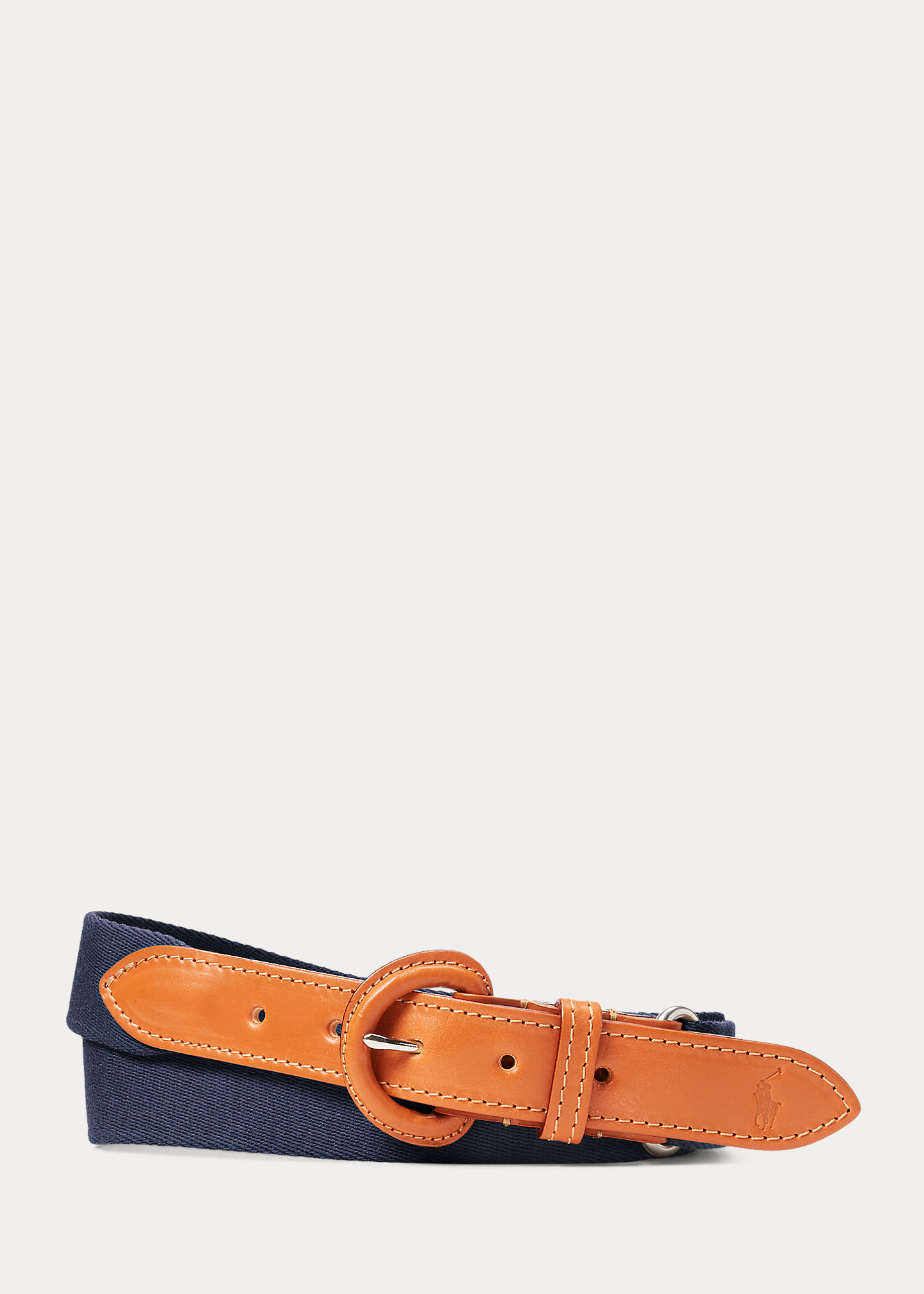 Bridle Leather & Woven Cotton Belt