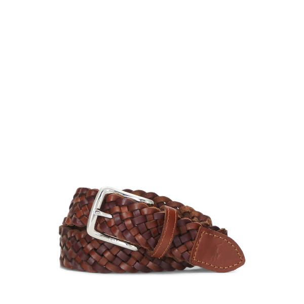 Polo ralph lauren braided leather belt cheap