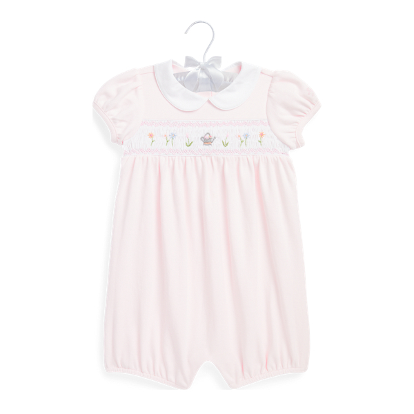 Smocked Cotton Bubble Shortall