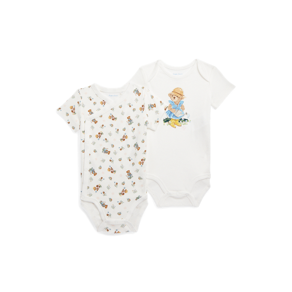 Polo Bear Cotton Bodysuit Two Pack