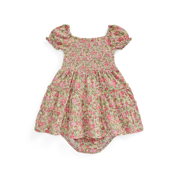 Floral Smocked Jersey Dress & Bloomer