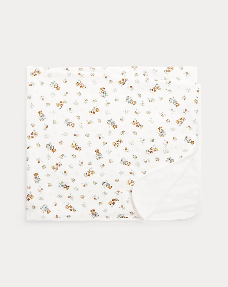Polo Bear Cotton Interlock Blanket Baby Girl 1