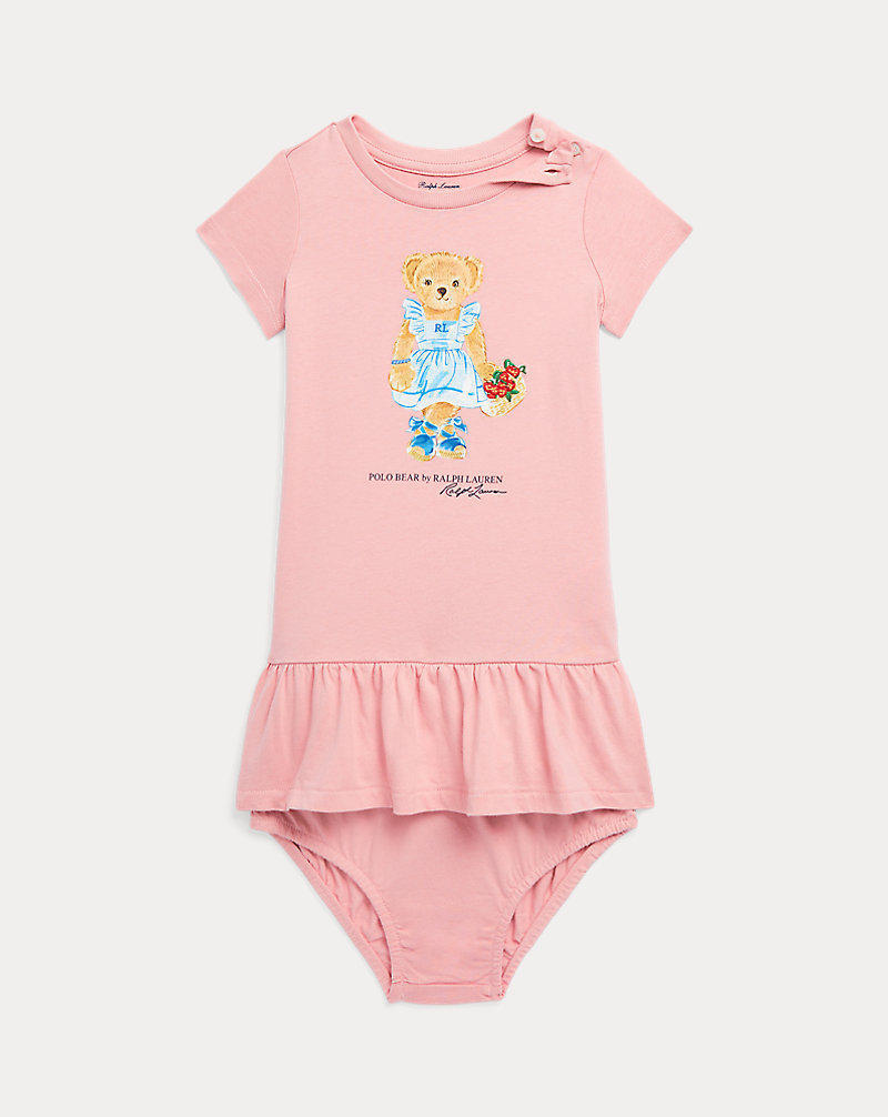 Polo Bear Jersey Tee Dress and Bloomer Baby Girl 1