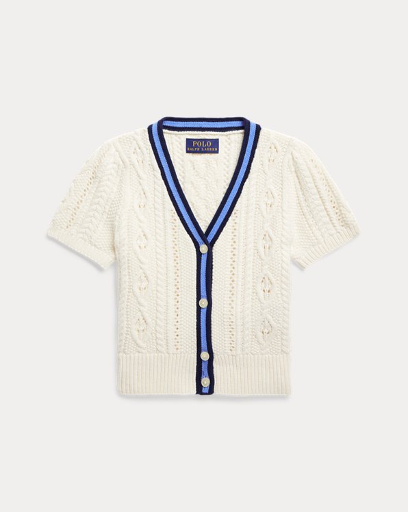 Cotton Short-Sleeve Cricket Cardigan