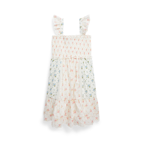 Floral Smocked Cotton Batiste Dress