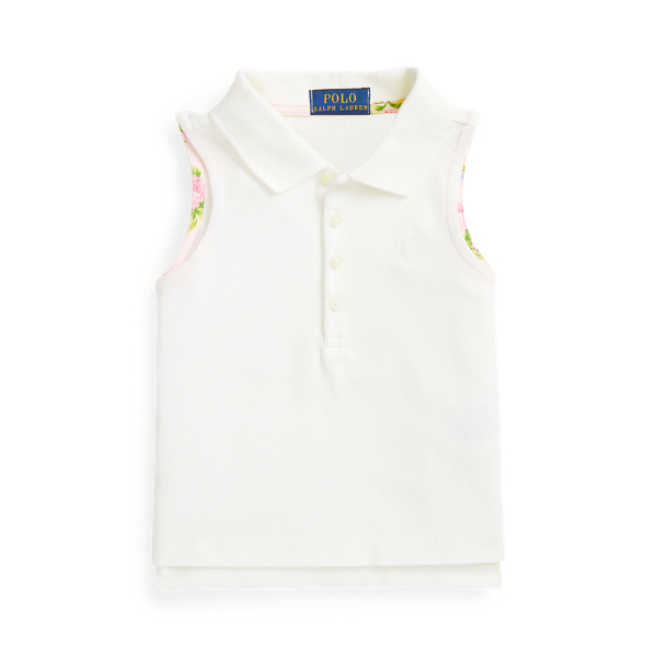 Cotton Mesh Sleeveless Polo Shirt for Children Ralph Lauren® UK