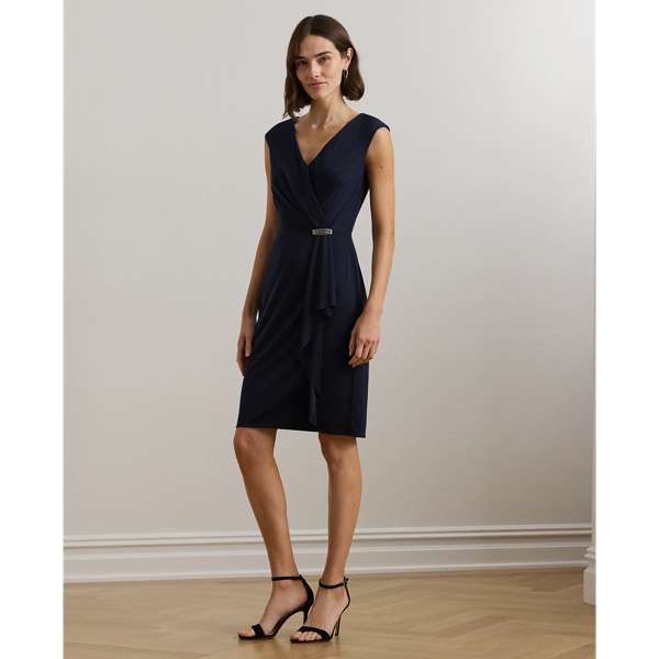 Jersey Cap-Sleeve Cocktail Dress for Women