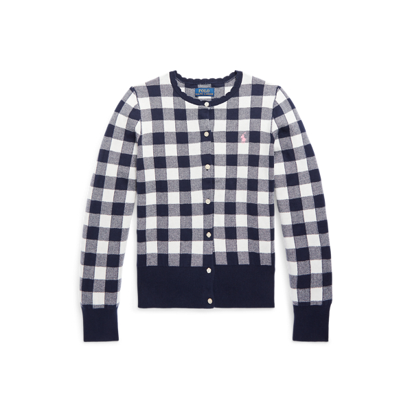 Gingham Cotton Cardigan