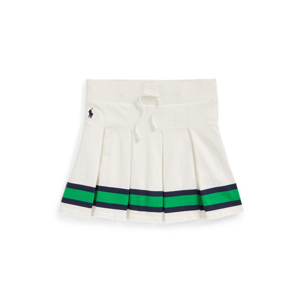 Striped Pleated Jersey Skort