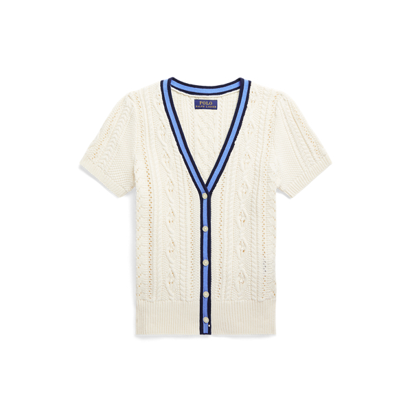 Cotton Short-Sleeve Cricket Cardigan