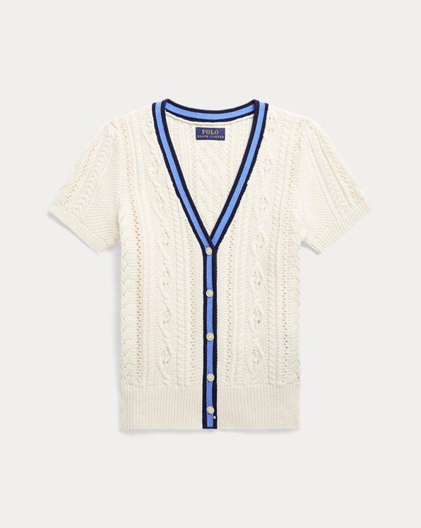 Cotton Short-Sleeve Cricket Cardigan