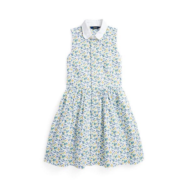 Floral Cotton Oxford Shirtdress