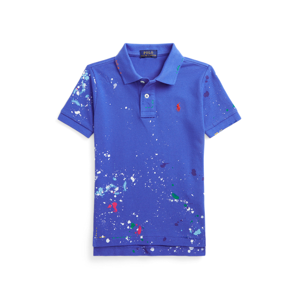 Boys 2-7 Paint-Splatter Cotton Mesh Polo Shirt 1