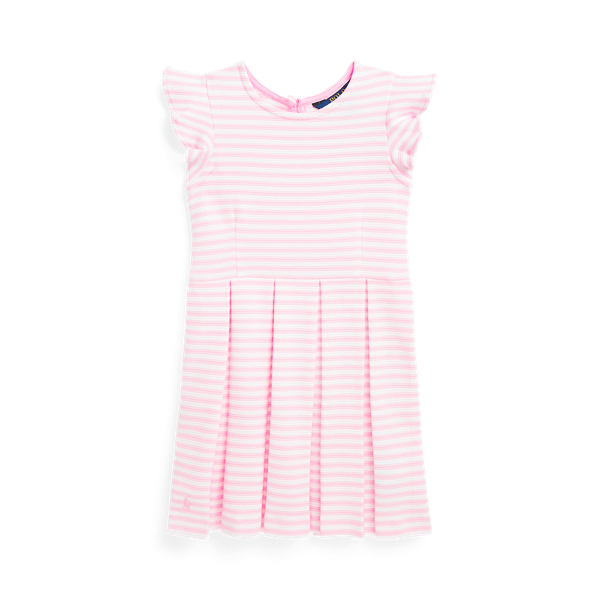 Striped Ottoman-Ribbed Dress