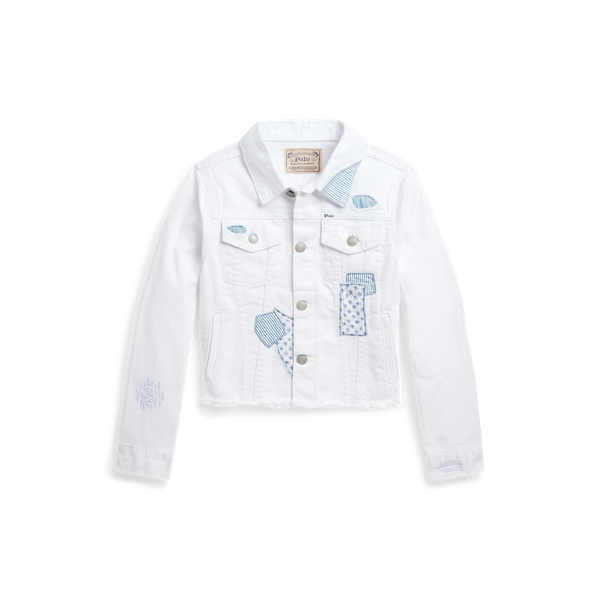 Patchwork Cropped Denim Trucker Jacket