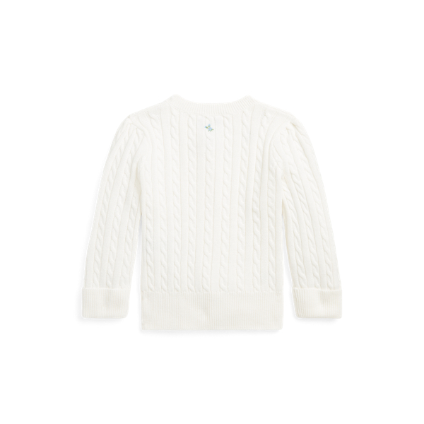 Floral Mini Cable Cotton Cardigan for Baby Ralph Lauren AE