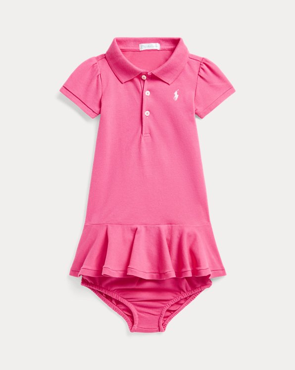 Stretch Mesh Polo Dress and Bloomer