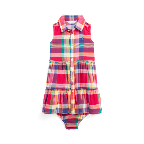 Cotton Madras Shirtdress and Bloomer