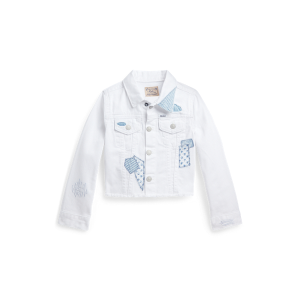 Patchwork Cropped Denim Trucker Jacket