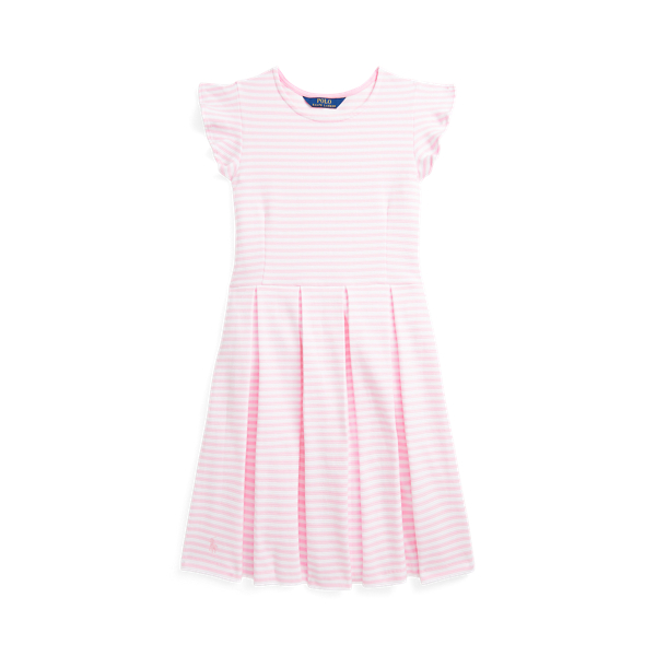 Striped Ottoman-Ribbed Dress