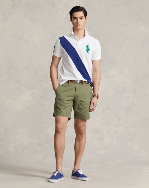 Straight fit stretch chino short 20,3 cm