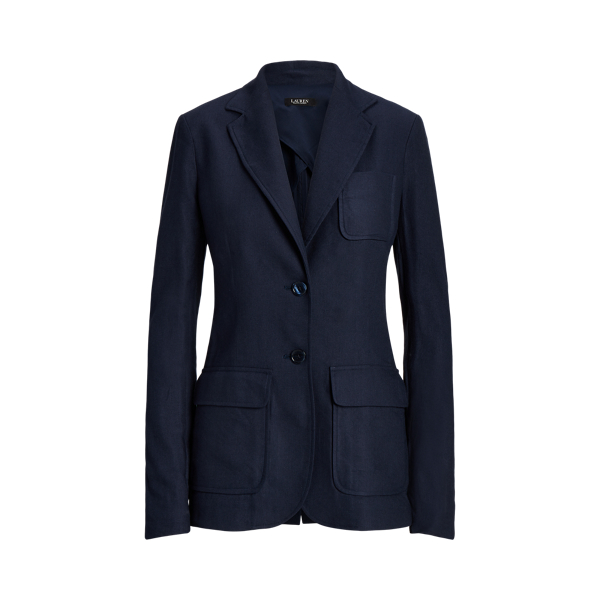 Linen-Blend Twill Blazer