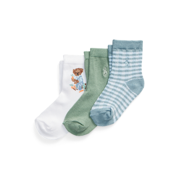 Polo Bear Crew Sock 3-Pack Baby Boy 1