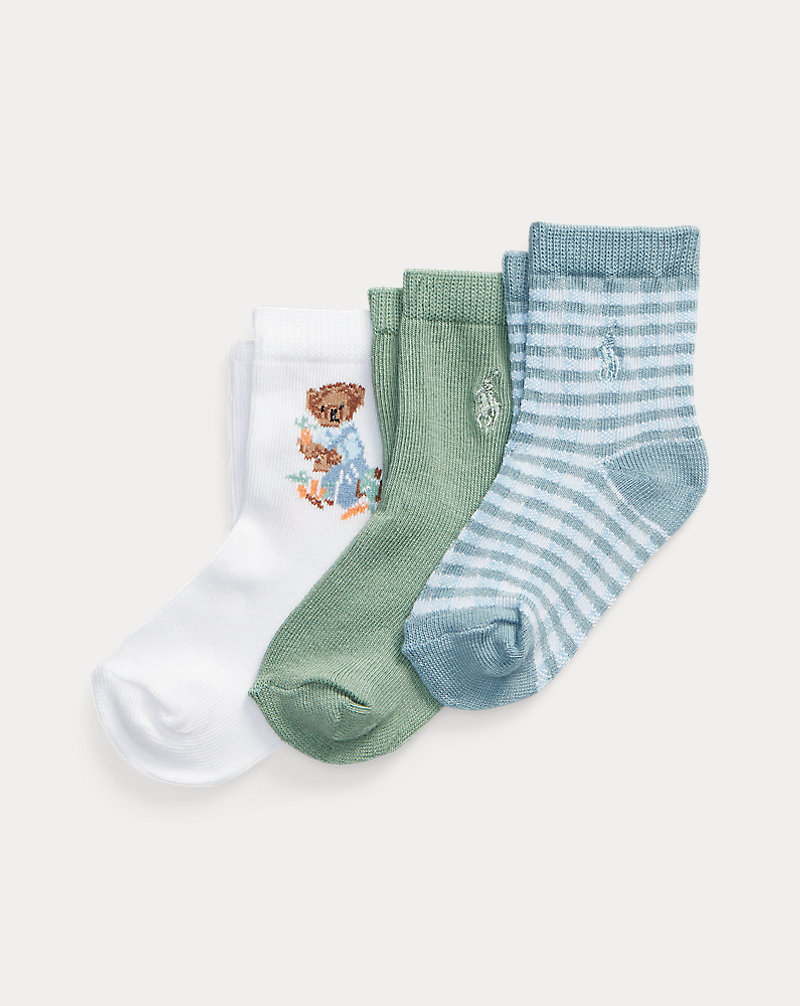 Polo Bear Crew Sock 3-Pack Baby Boy 1
