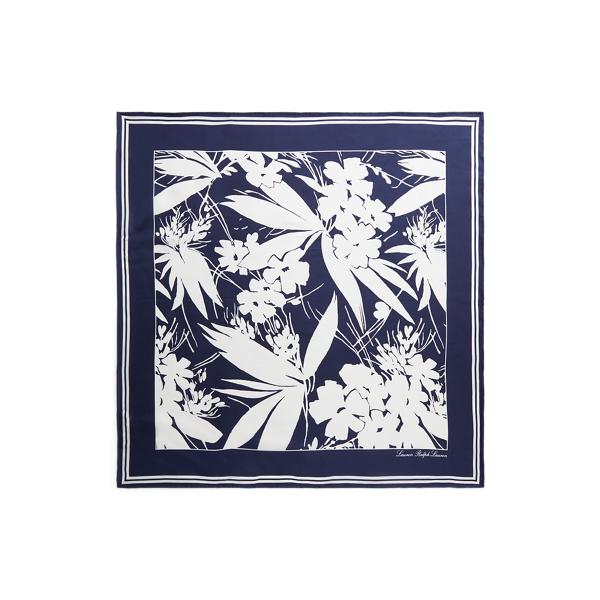 Harper Floral Silk Twill Square Scarf