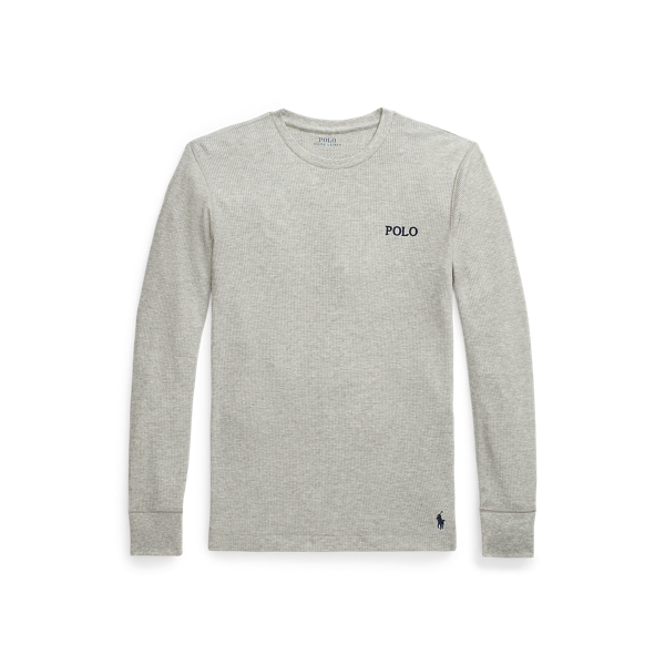 Waffle-Knit Crewneck Sleep Shirt