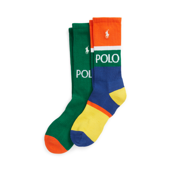 Mens polo crew socks top