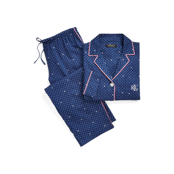 Satinet slaapset met polkadot voor dames | Ralph Lauren® NL