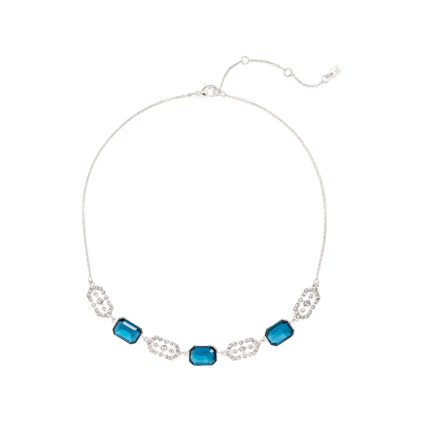 Collier Fantaisie En Cristal Et Résine - Bijou D'occasion, Joli Et Unique