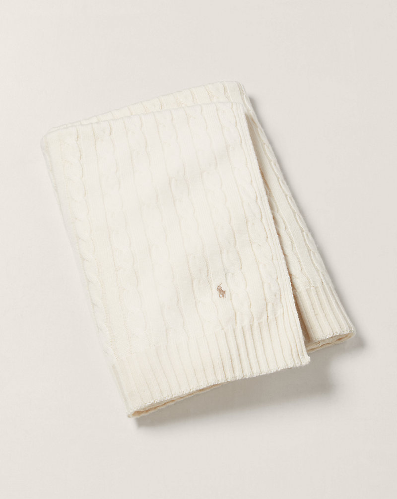 Garrett Cable-Knit Blanket Ralph Lauren Home 1