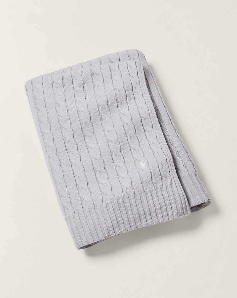 Garrett Cable-Knit Blanket Ralph Lauren Home 1