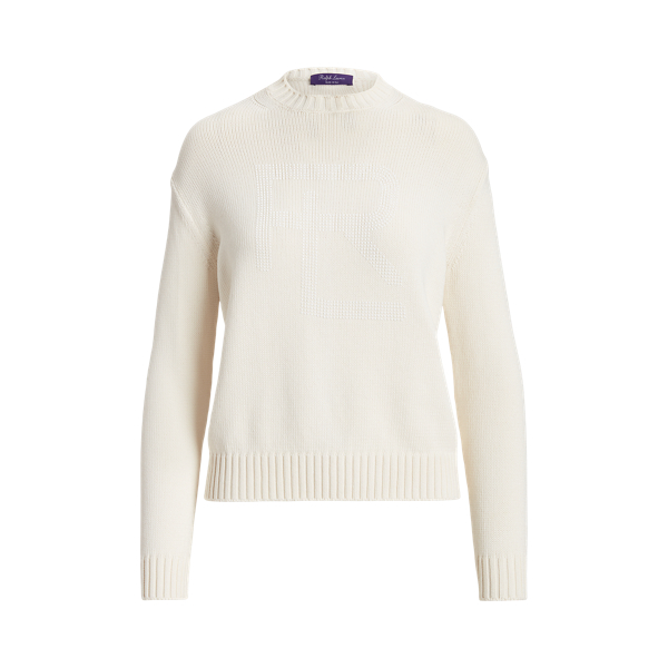 Embellished RL Cotton-Blend Jumper