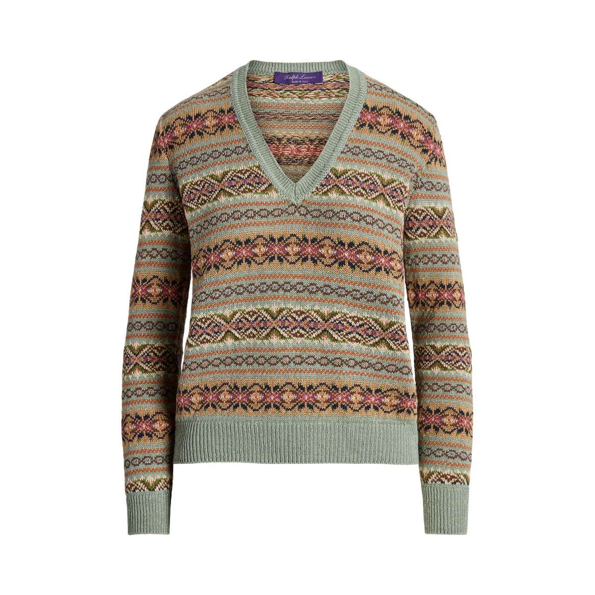 Polo Ralph Lauren Vintage Fair Isle Cashmere Wool Sweater