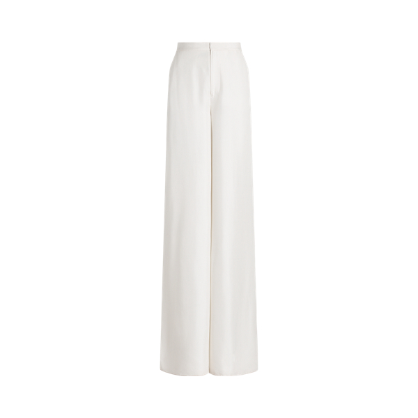 Elaine Mulberry Silk Wide-Leg Trouser