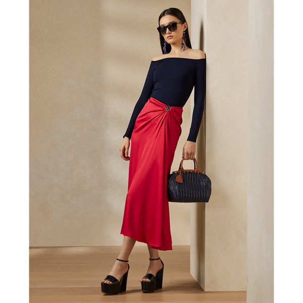 Margarethe Washed Charmeuse Skirt